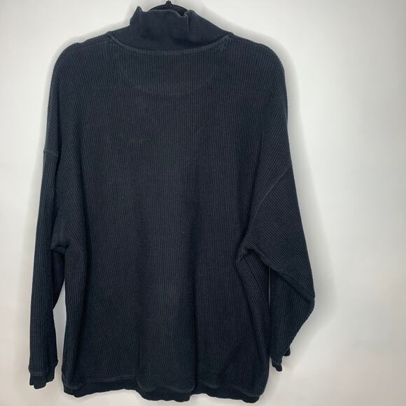 L L Bean Black Fleece XXL Tall 1/4 Zip Pullover Sweatshirt - Picture 2 of 5
